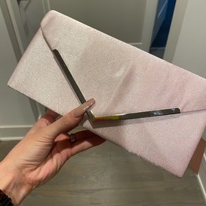 Baby Pink Satin Clutch
